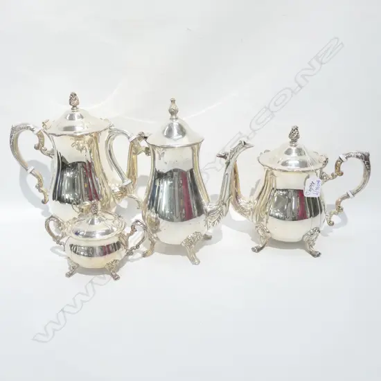 4 PCE EPNS COFFEE SET TALLEST 260MM H