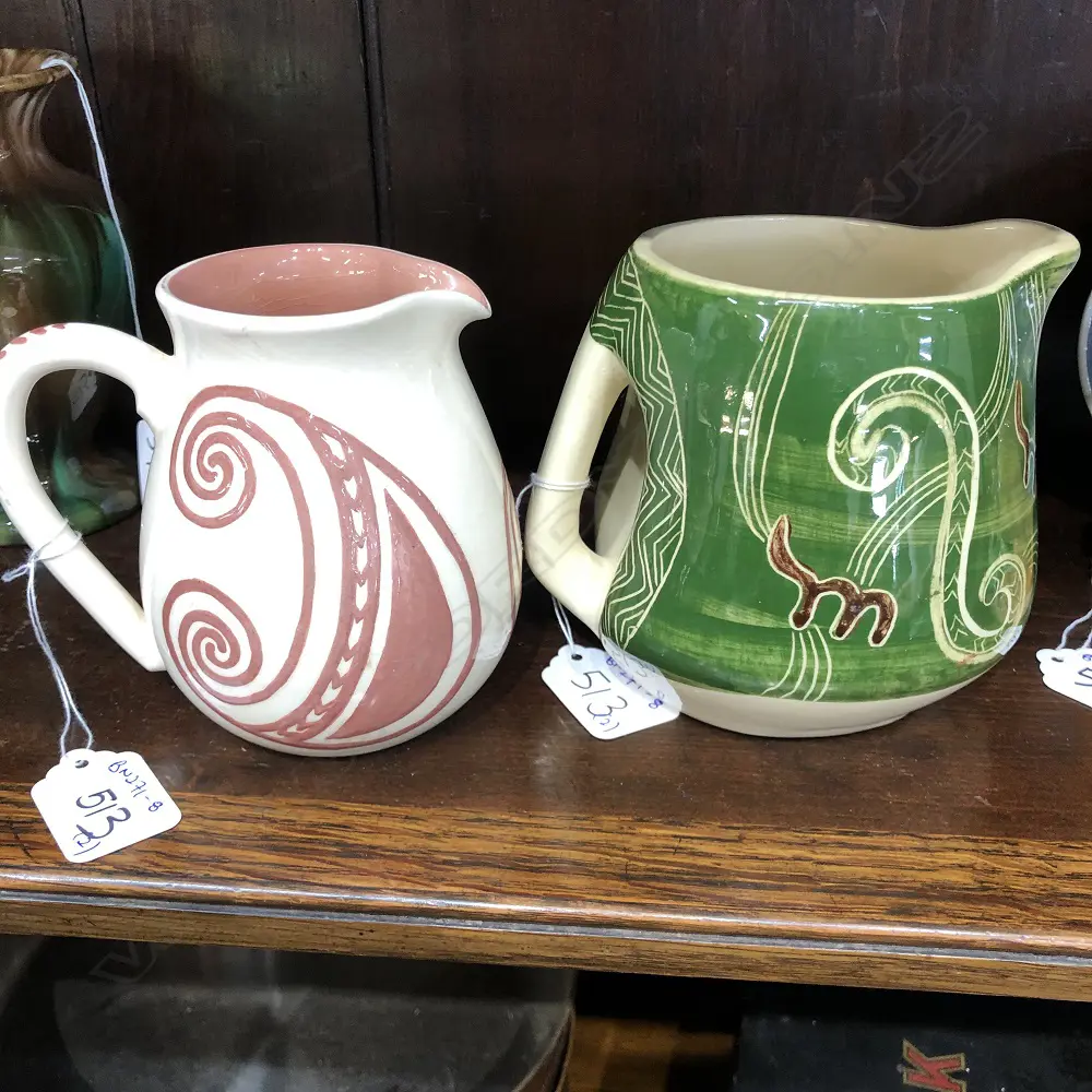 MARTIN BOYD MAORI WARRIOR POTTERY JUG + AUST. POTTERY JUG Image 1++