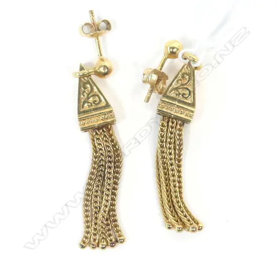 PR 9CT GOLD TASSEL EARRINGS