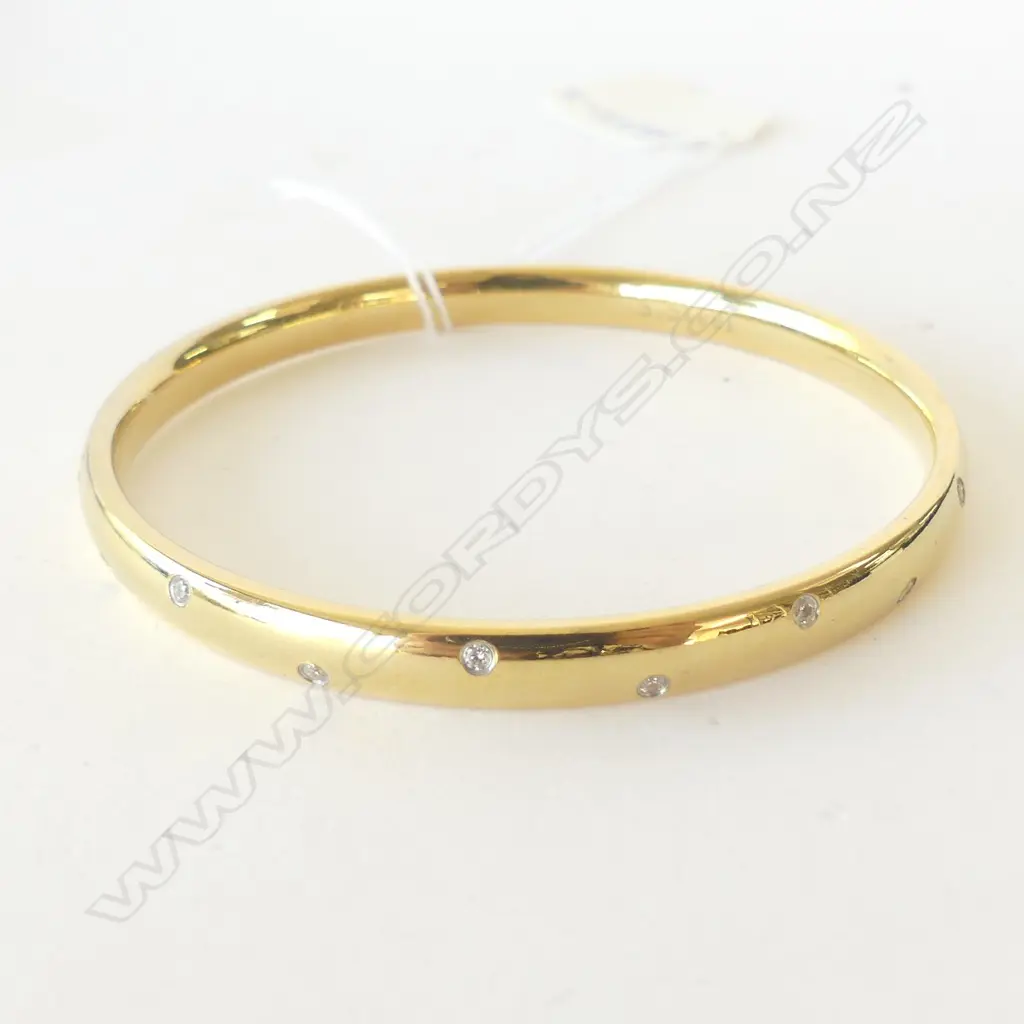 GOLD PLATED BANGLE SET WITH FAUX DIAMONDS Image 1++