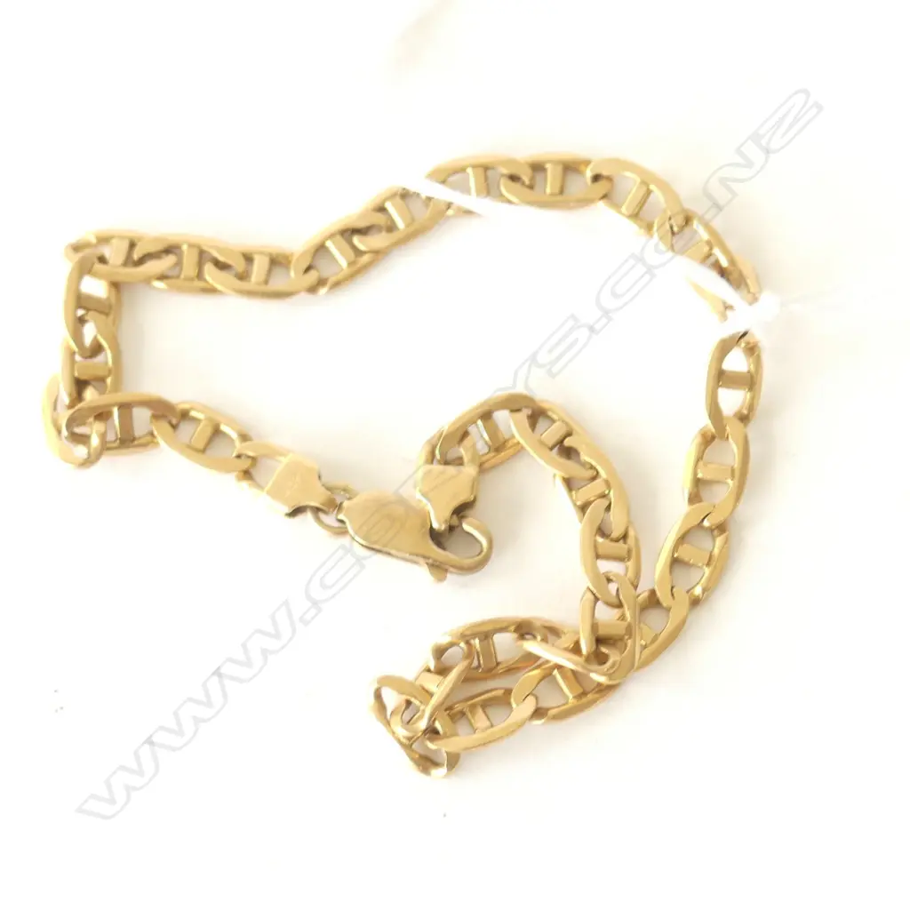 9CT ROSE GOLD FLAT CAPSTAN LINK BRACELET  7.9GMS Image 1++