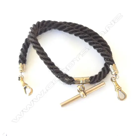 Antique plaited hair Albert chain