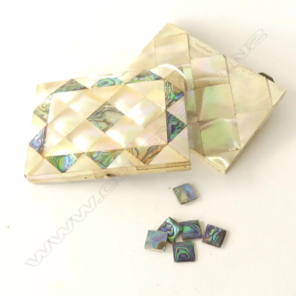 VICT. M.O.P. & ABALONE CARD CASE A.F. + SPARE SECTIONS Image 1++