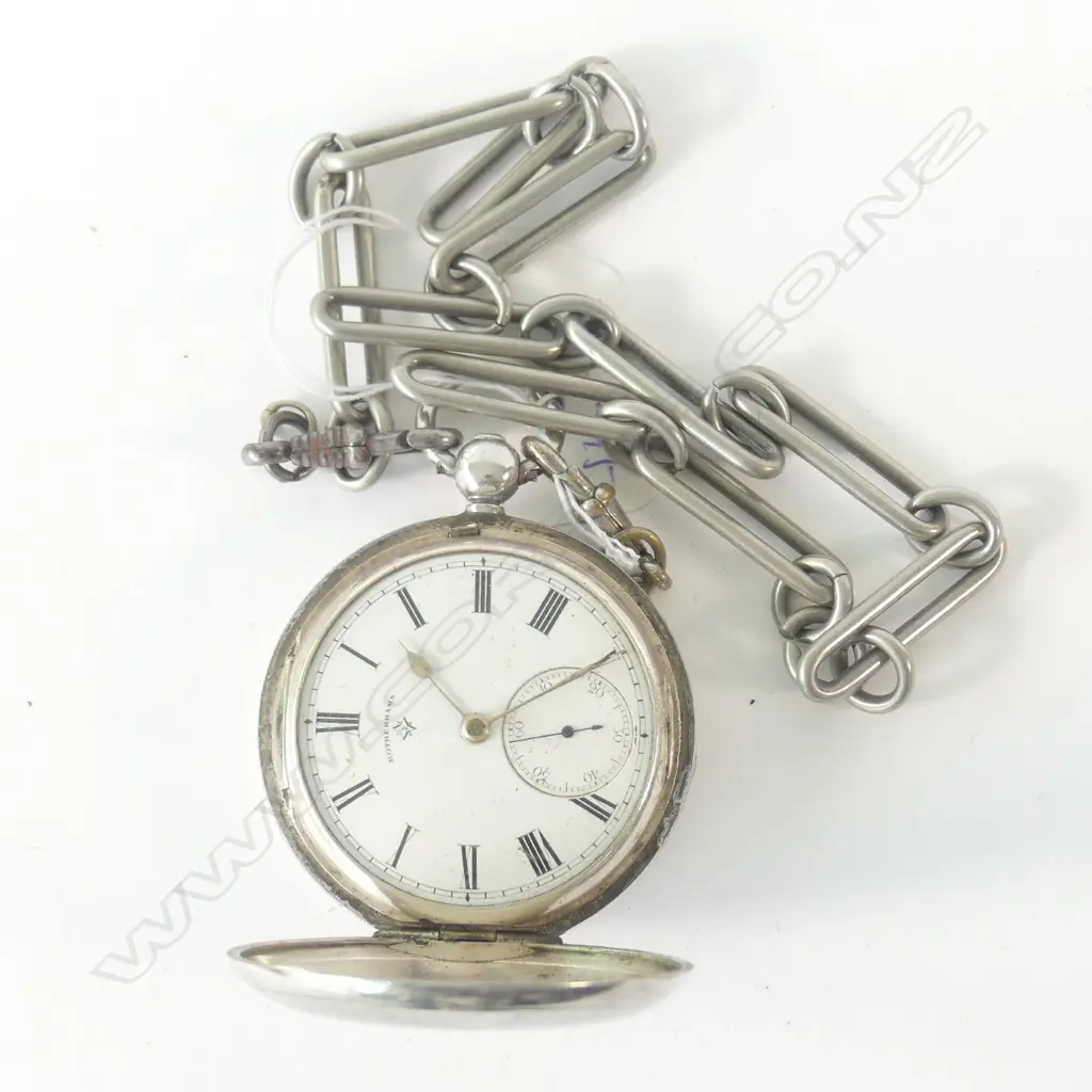 SILVER ROTHERHAMS POCKET WATCH Image 1++