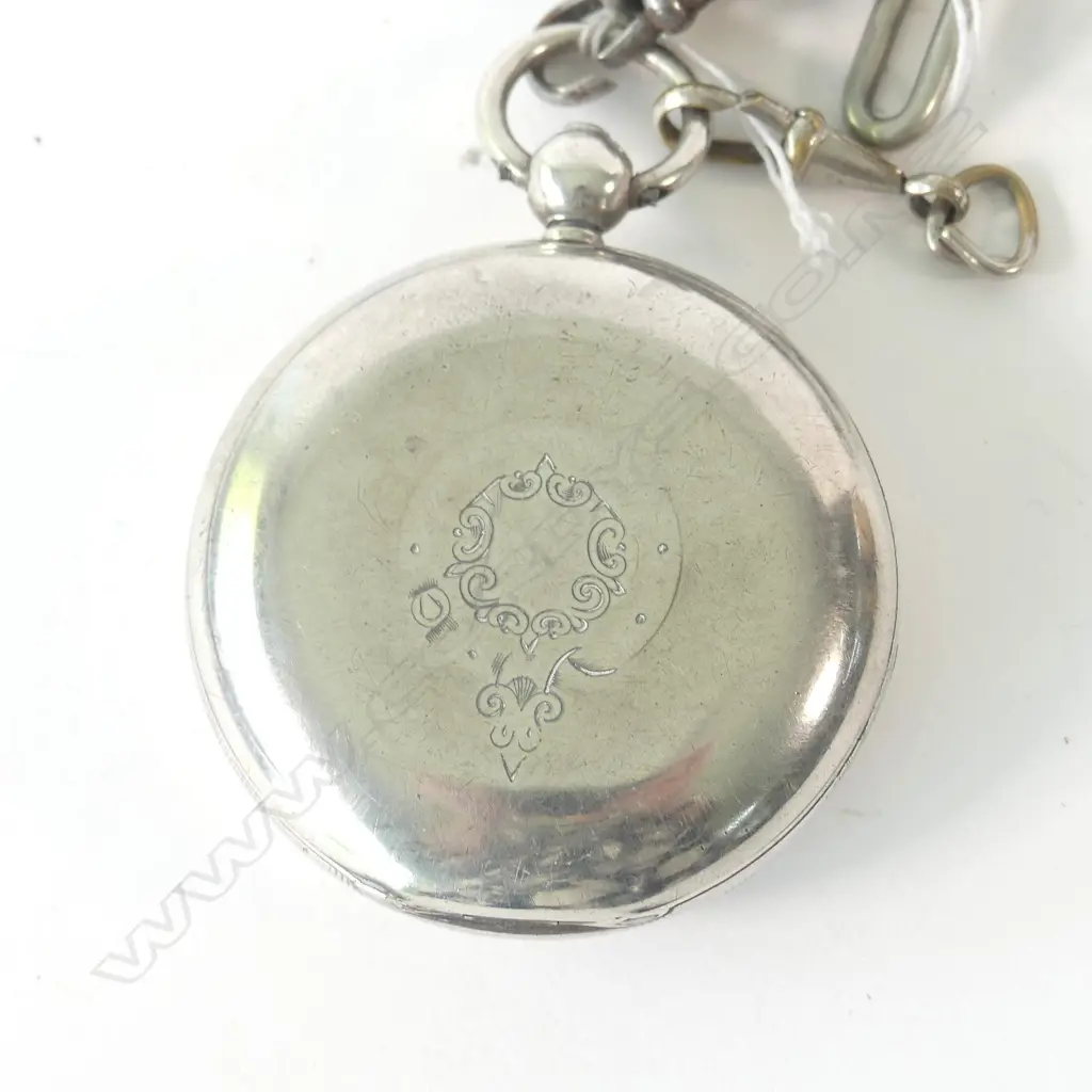 SILVER ROTHERHAMS POCKET WATCH Image 1++