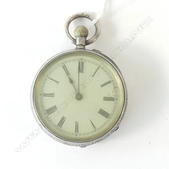 SILVER OPEN FACE POCKET WATCH