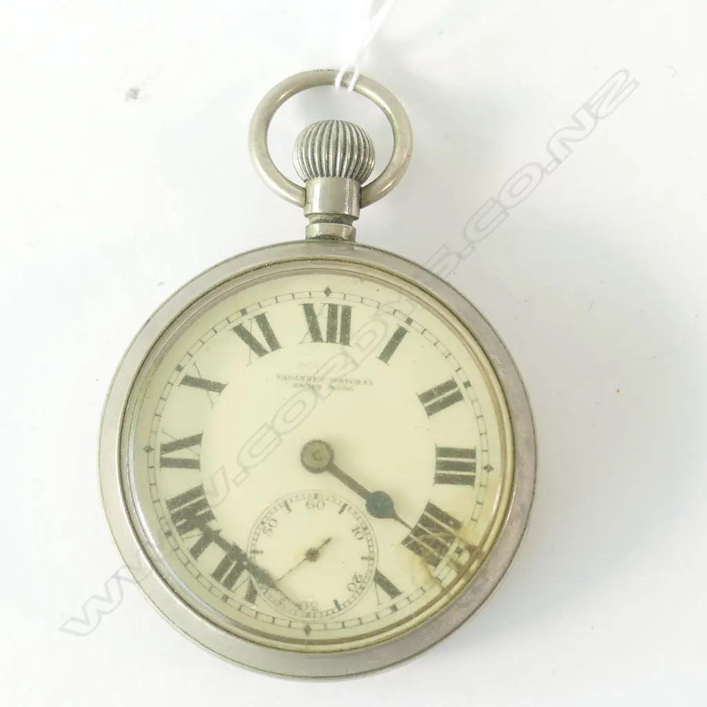 NICKEL CASED KEYWIND POCKET WATCH AS-IS Image 1++