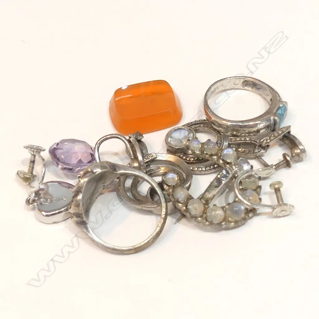 SILVER RINGS, EARRINGS, ETC.  Image 1++