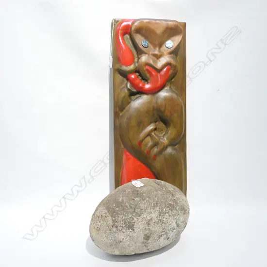 MAORI DECORATIVE CARVING  + ANOTHER STONE