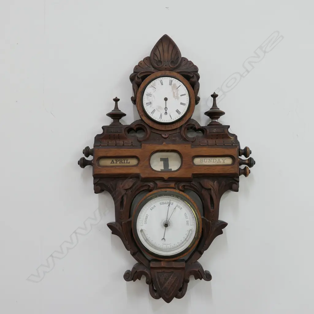 KAURI FRAMED CALENDAR/BAROMETER A/F Image 1++