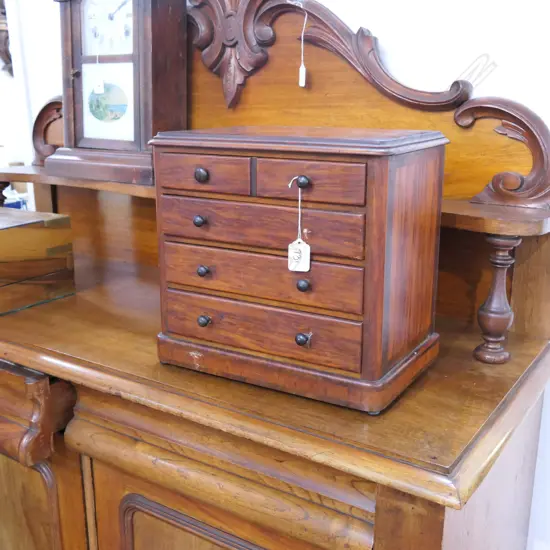 A good New Zealand mottled kauri apprentice chest
