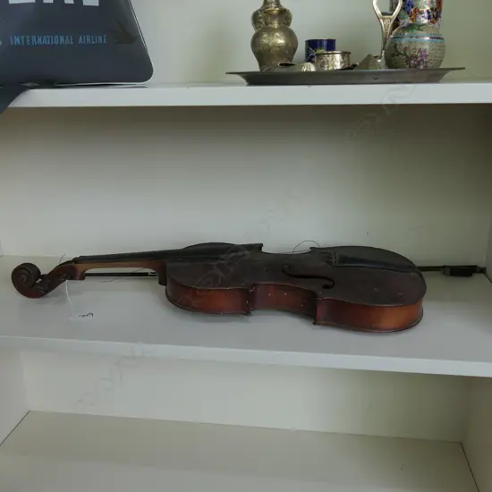 MEDIO FINO VIOLIN AND BOW, UNRESTORED CONDITION