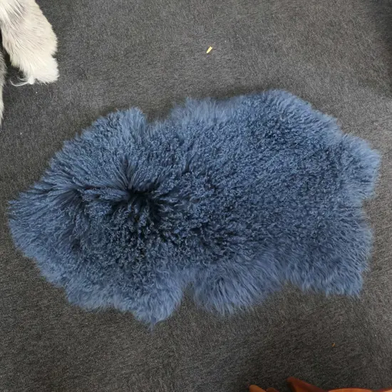 BLUE TIBETAN LAMB HIDE APPROX 900MM L