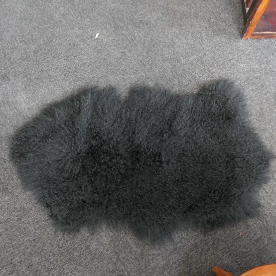 BLACK TIBETAN LAMB HIDE APPROX 900MM L