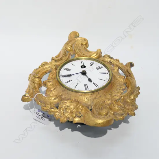GILT / ENAMEL CLOCK H. 300MM