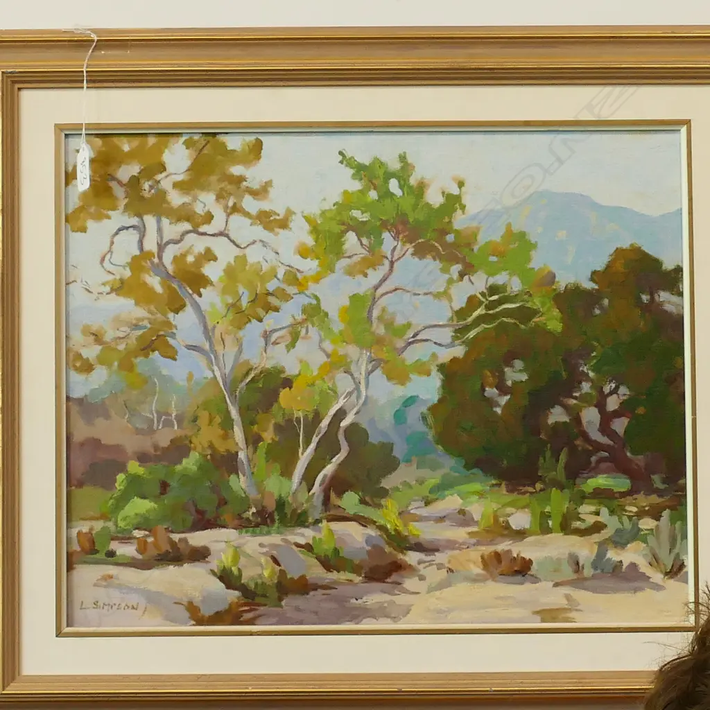 L SIMPSON OIL ON BOARD LANDSCAPE 390 X 490 MM Image 1++