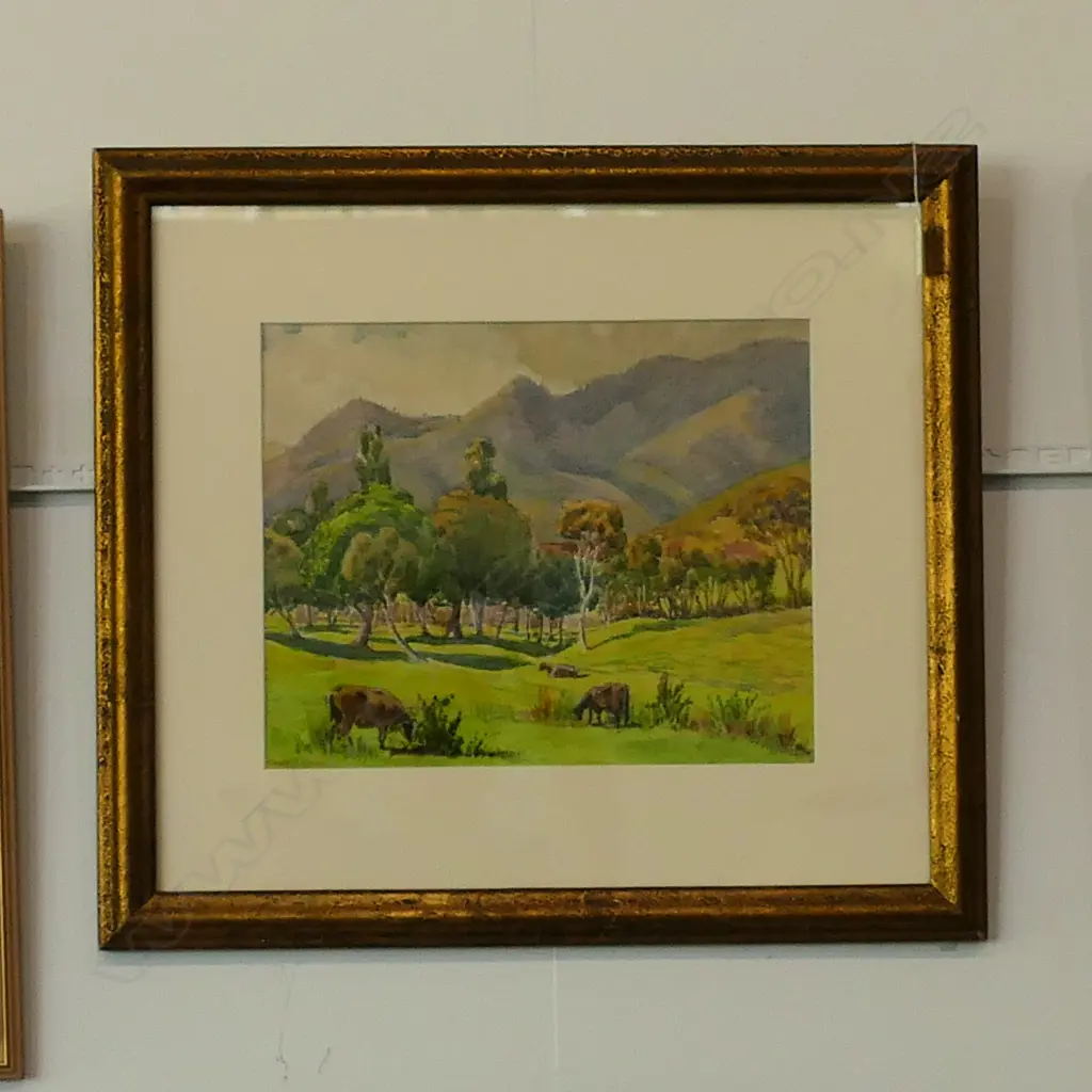 HERBERT E. ROGERS, WATERCOLOUR, RURAL LANDSCAPE. 285 x 355mm Image 1++