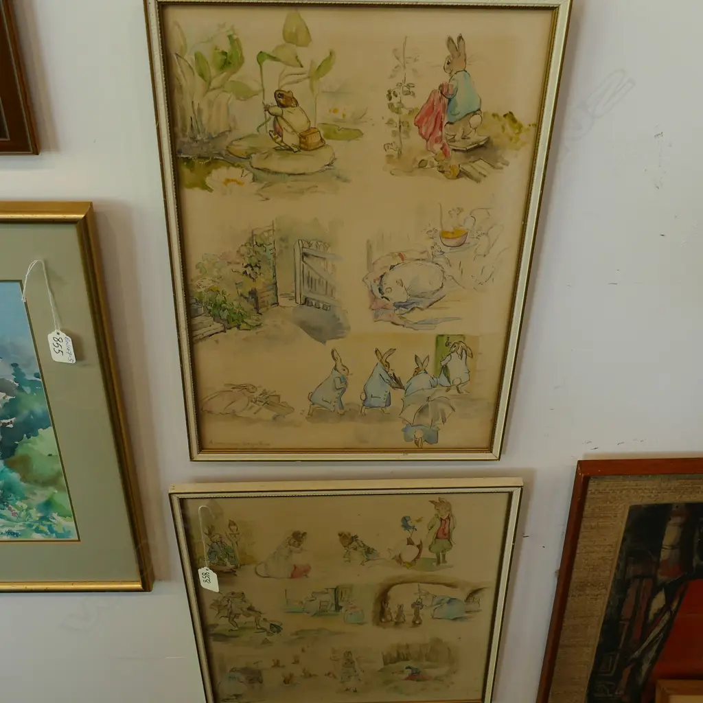 2 BEATRIX POTTER W/C'S Image 1++