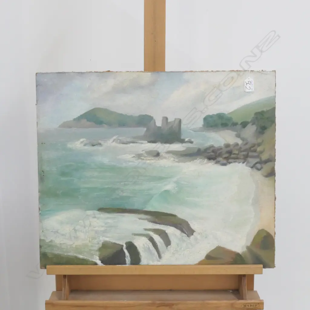 A J INGLIS ATTR. OIL COASTAL LANDSCAPE 510 X 610MM Image 1++