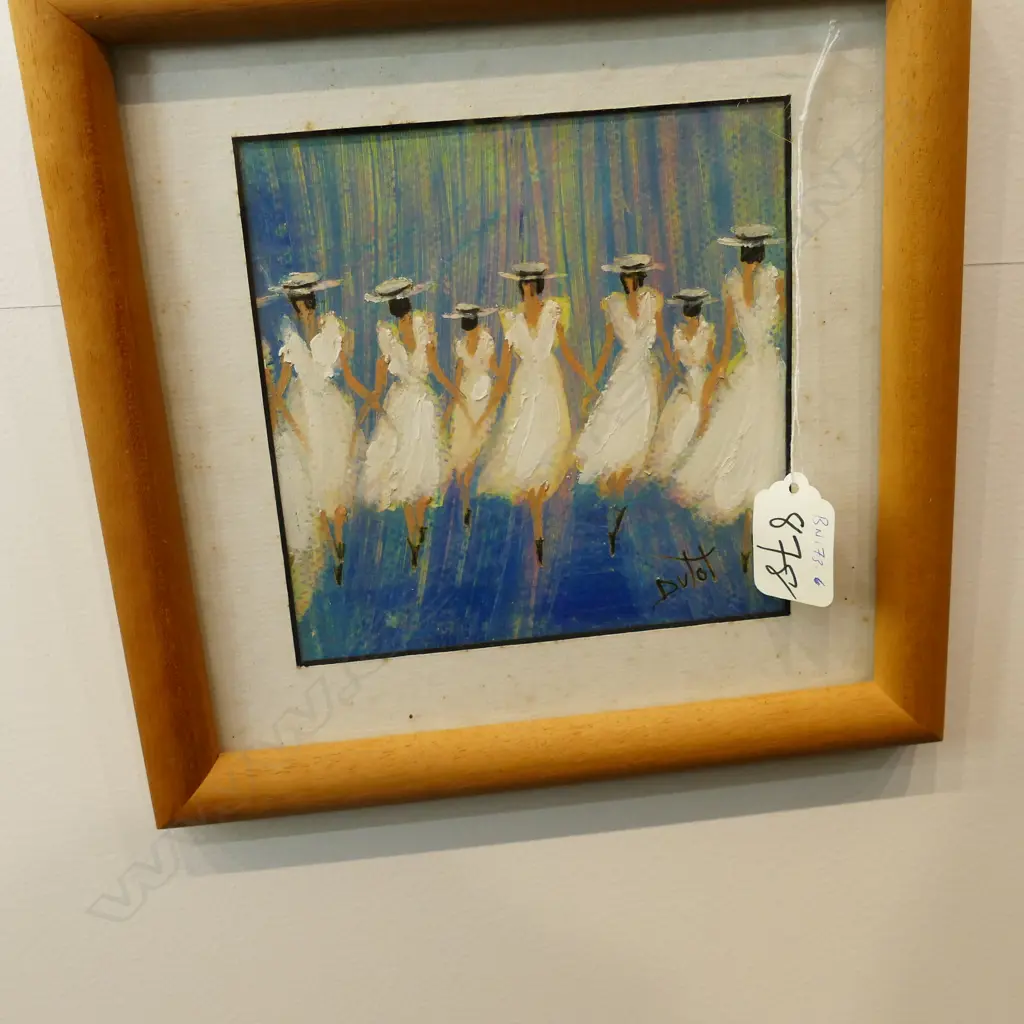 BRUNO DUTOT, 'DES DANSEUSES!!!', OIL ON CARD, SIGNED, DATED 1996. 140 x 135mm Image 1++