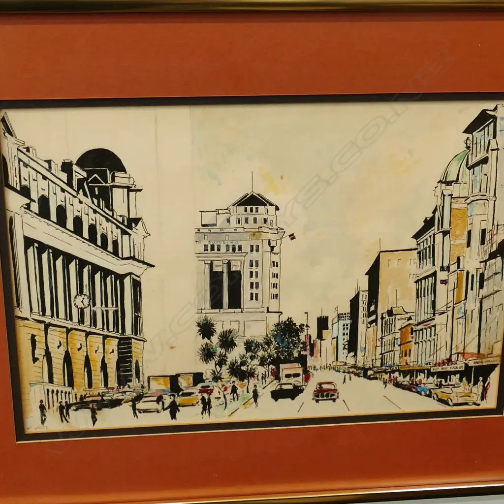 W WHITE W/C INK 'DOENTOEN' QUEEN ST AUCKLAND '60's Image 1++