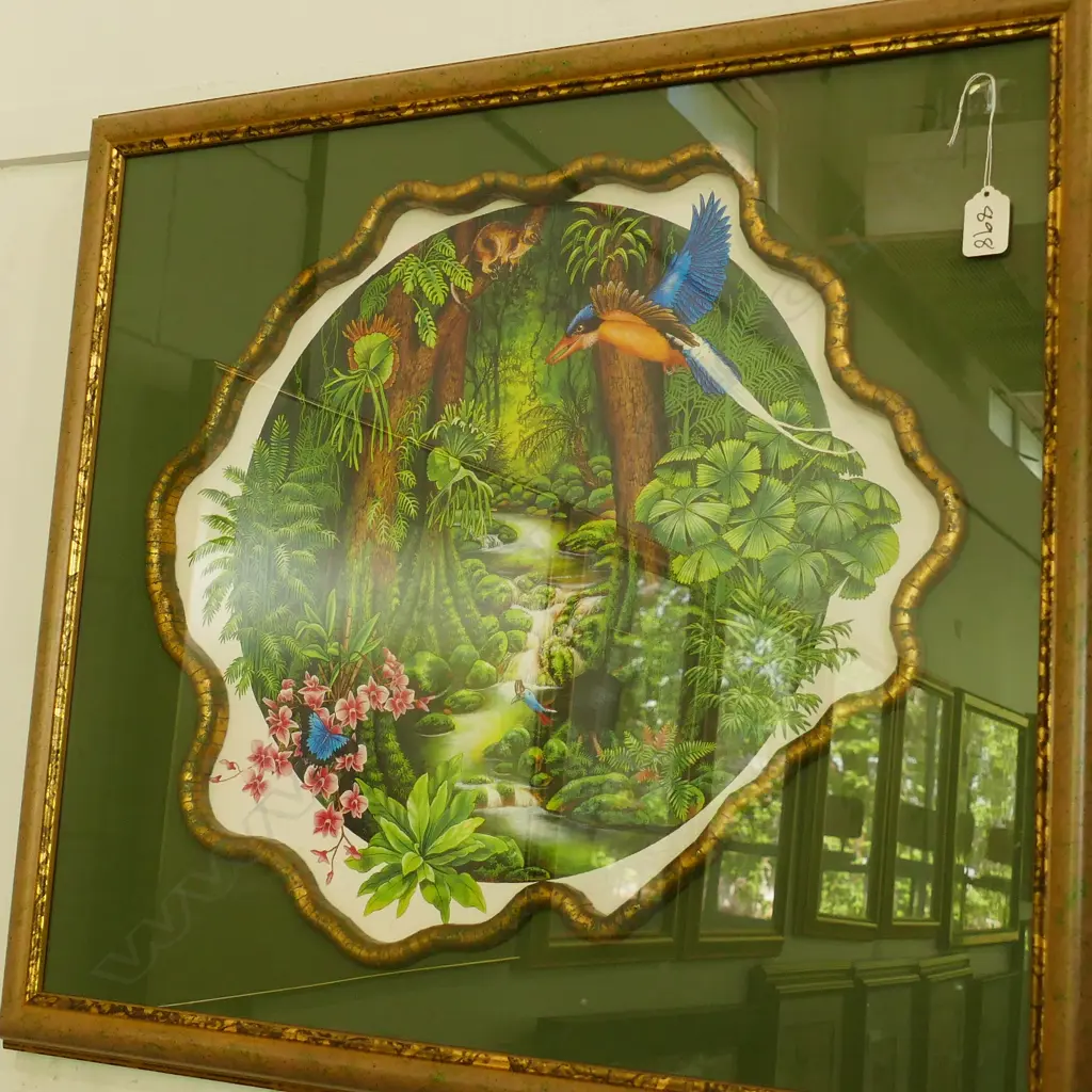 QUALITY FRAMED TROPICAL FOREST STREAM  PICTURE Image 1++