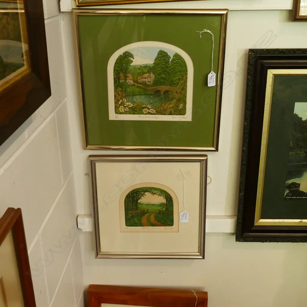 2 COLOUR ENGRAVINGS BY STEPHEN WHITTLE 200 X 210 MM Image 1++