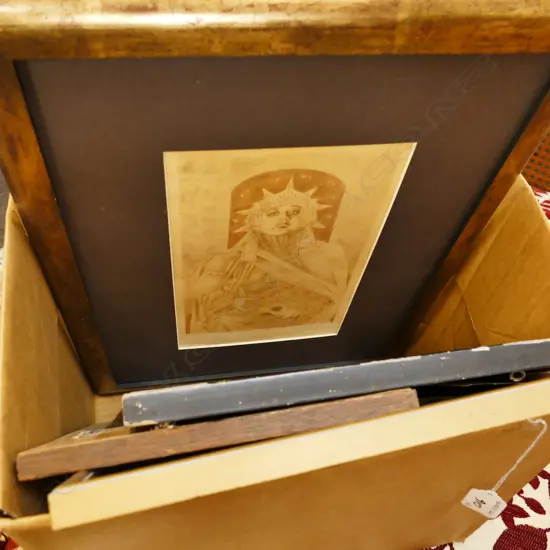 6 ASST FRAMED WORKS - INCLUDING W/C INSCRIBED 'SORRENTO C N WORSLEY?'