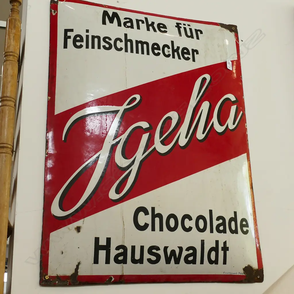 VINTAGE GERMAN TIN ADVERTISING SIGN 800 X 580 Image 1++
