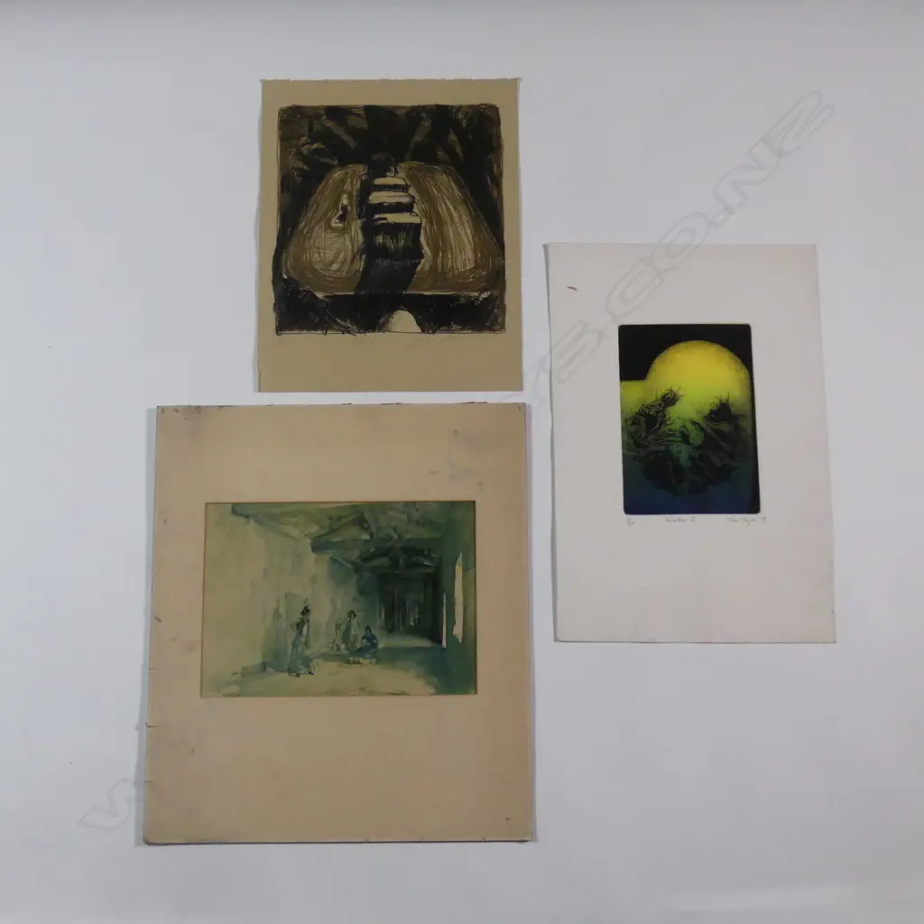 Three prints - Joan Taylor / A/U Muka Lithograph / William Russell Flint Print Image 1++