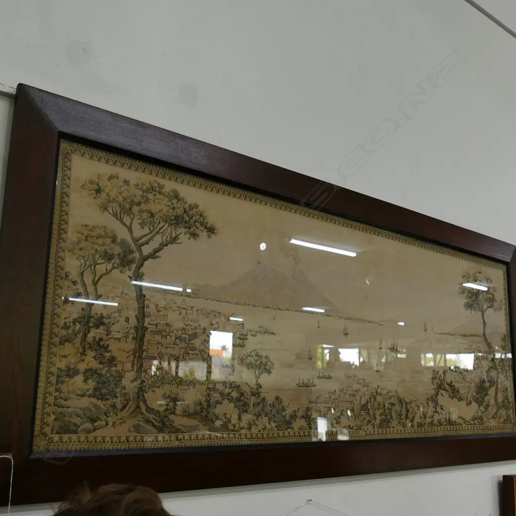 OAK FRAMED TAPESTRY OF NAPOLI Image 1++