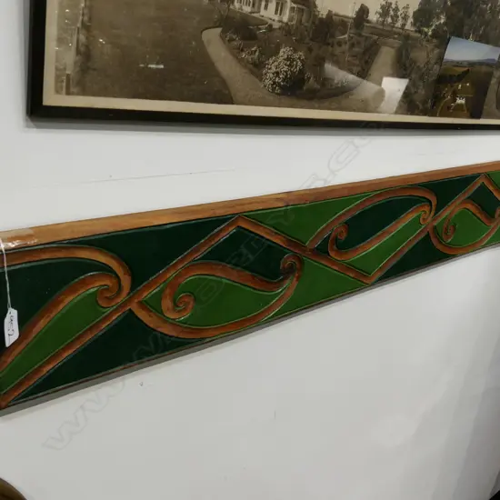 CARVED MAORI WOODEN PANEL SIGNED PAPATUANUKU 120MM L