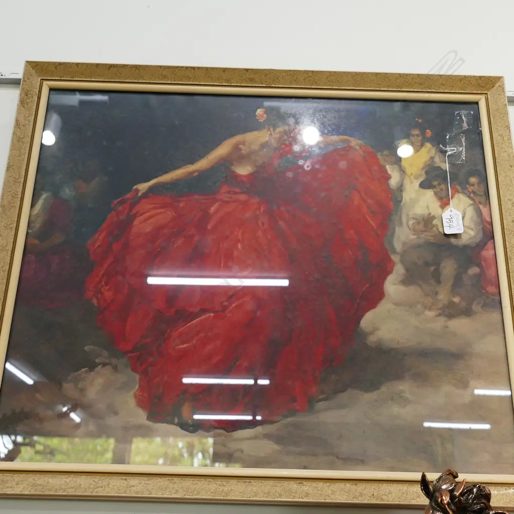 RETRO FLAMINGO DANCER PRINT Image 1++