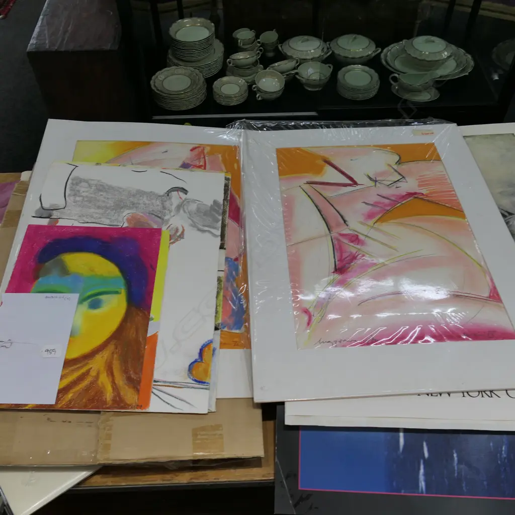 ASST PASTELS ETC - 7 WORKS. LARGEST 550 X 370MM Image 1++