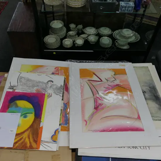 ASST PASTELS ETC - 7 WORKS. LARGEST 550 X 370MM