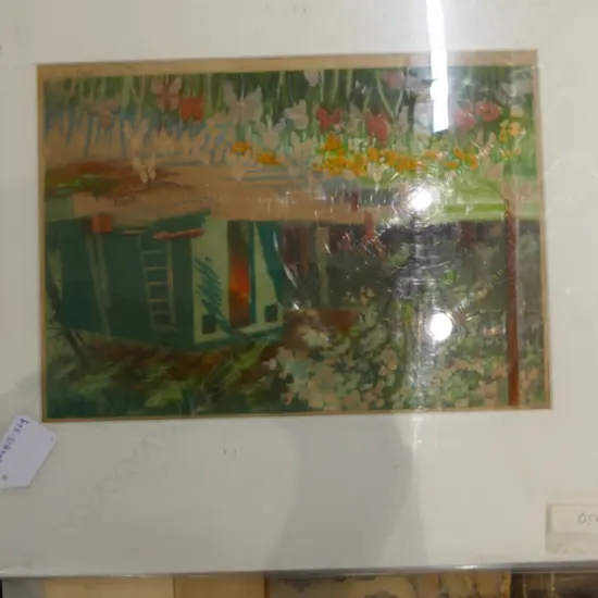 JAMES FITZGERALD (NZ?)  'THE GREEN SHED' PRINT OF TEN 175 X 250MM
