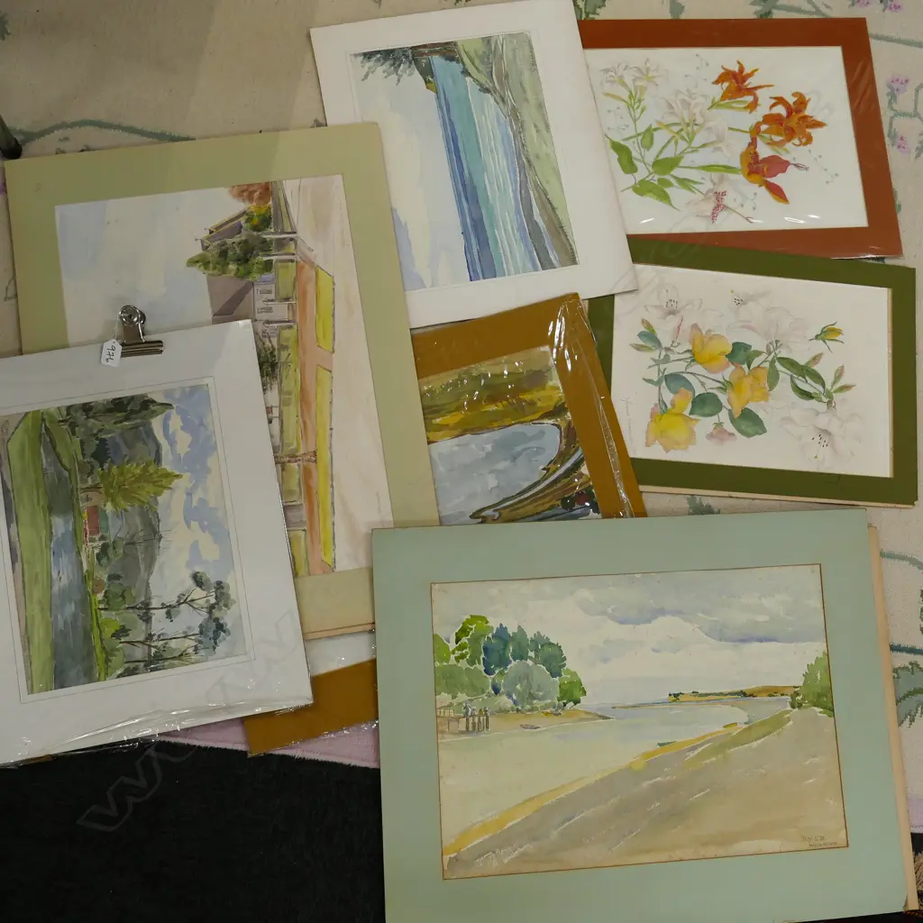 Yvonne Brabazon - 10 assorted watercolours Image 1++