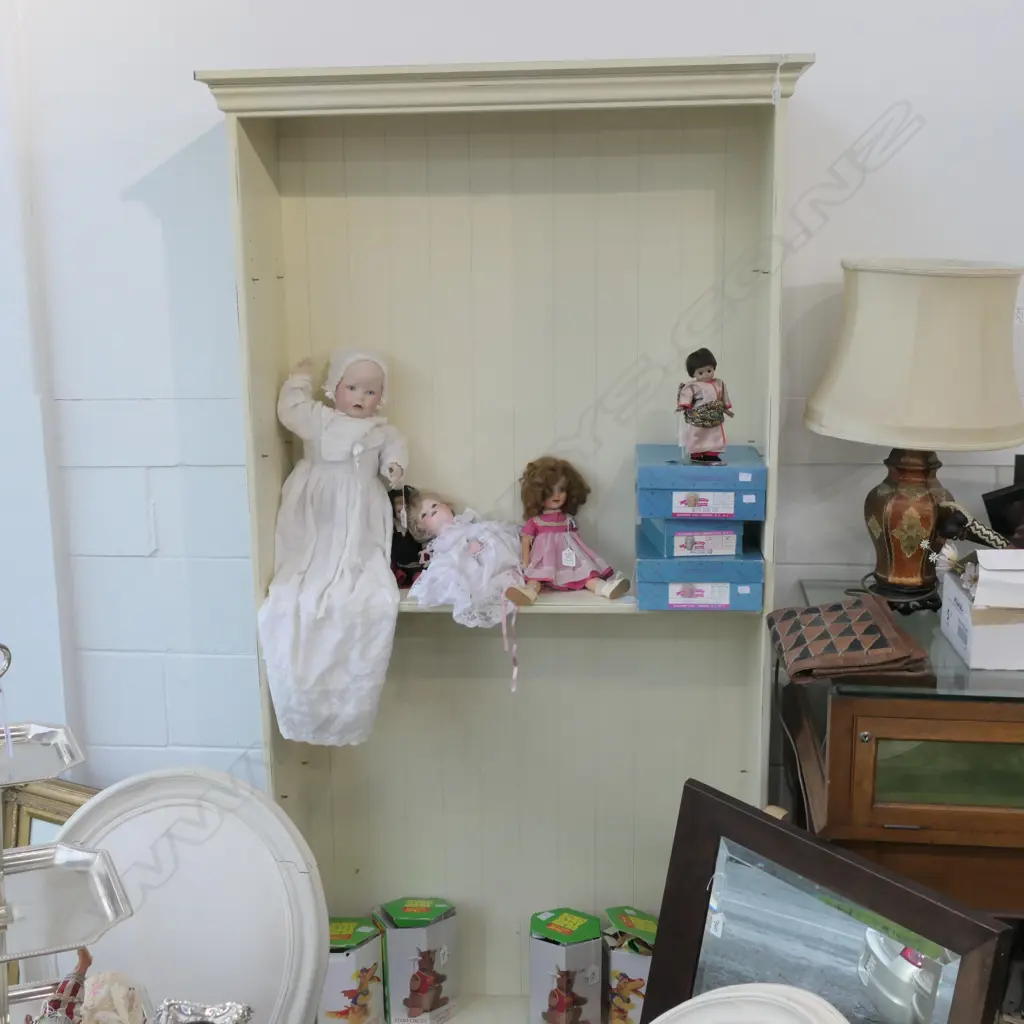 TALL CREAM FINISH MODERN BOOKSHELF WITH  1 ADJ. SHELF H.1900MM W. 980MM Image 1++