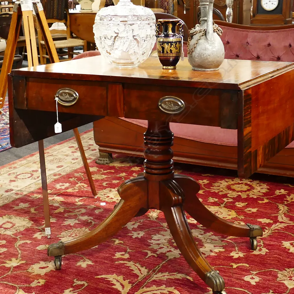 REGENCY SOFA TABLE ON CASTORS EXTENDED WIDTH 1430 Image 1++
