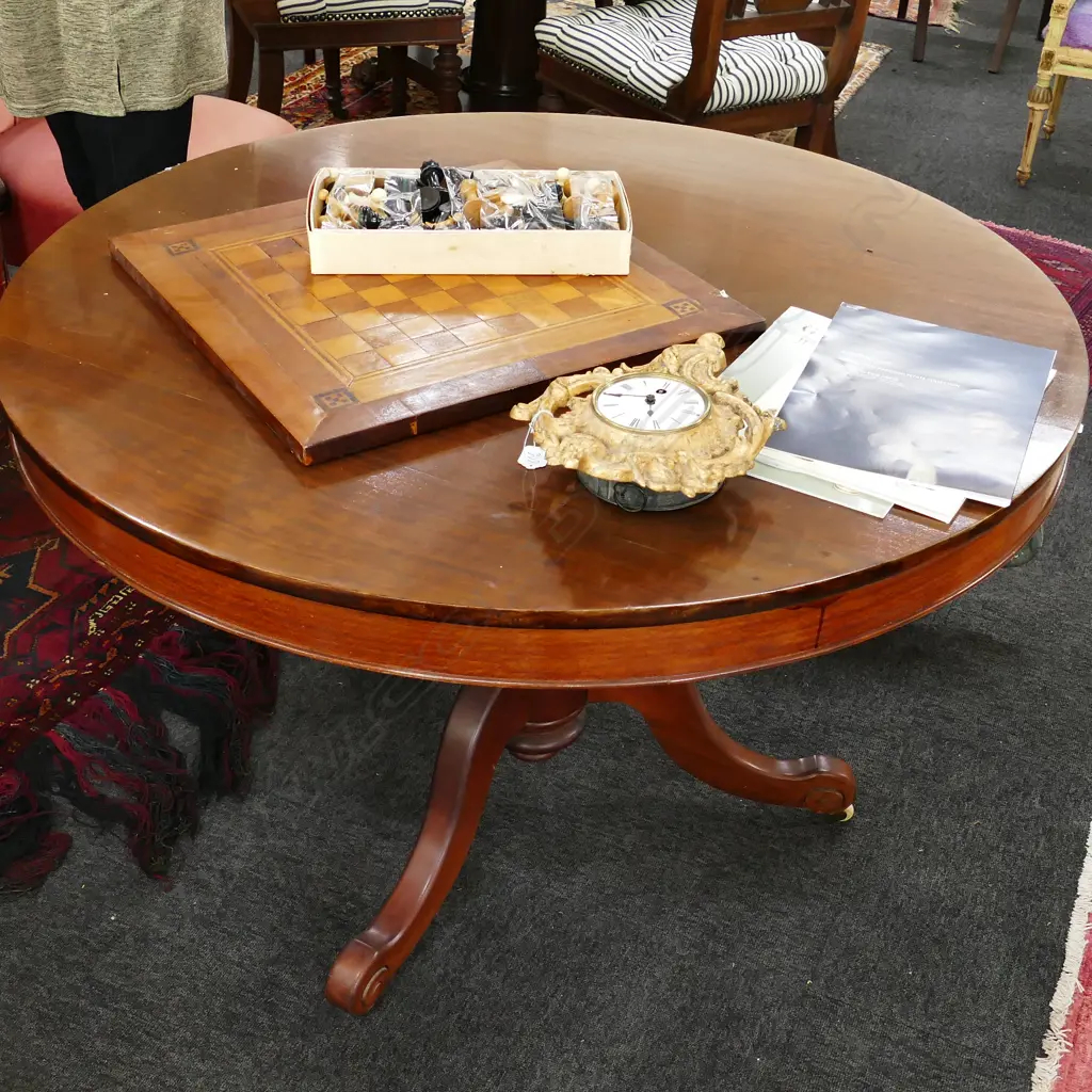 A LATE 19THC MAHOGANY SUPPER TABLE D 1040 MM Image 1++