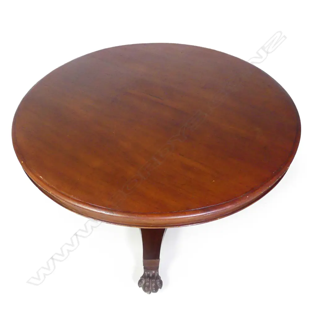 REGENCY PEDESTAL MAHOGANY DINING TABLE 1300 X 770mm Image 1++