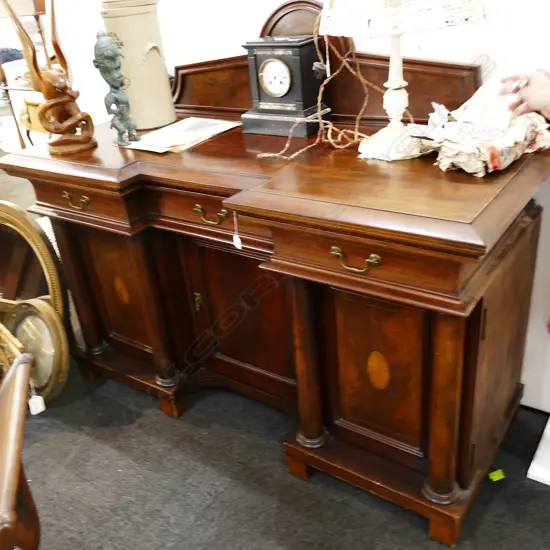 SHERATON REVIVAL MAHOGANY SIDEBOARD W. 1640MM