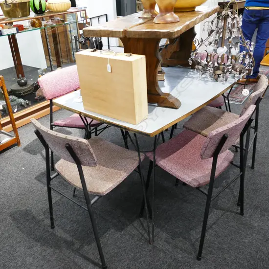 JOHN CRICHTON TABLE & 6 CHAIRS ORIGINAL...