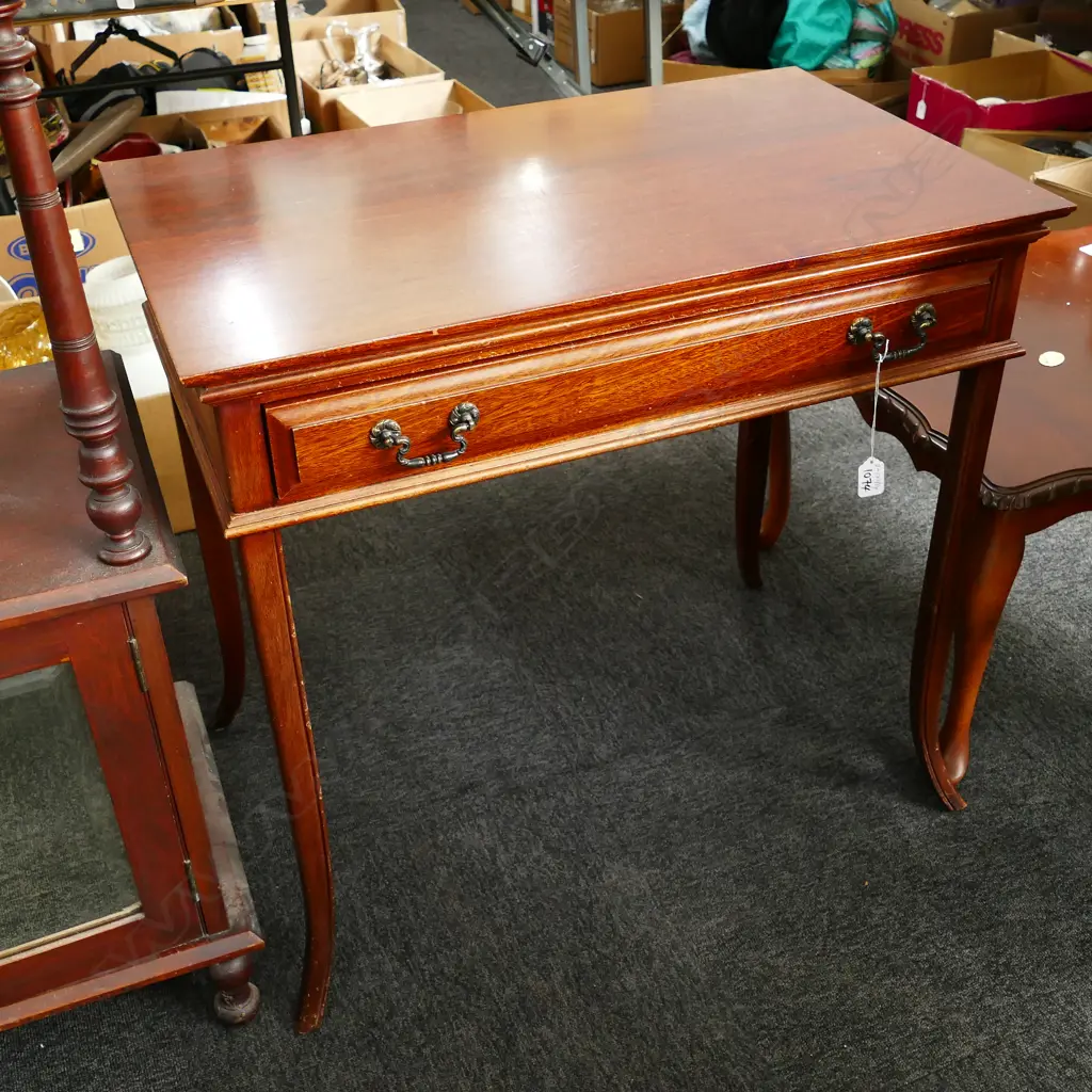 MAHOGANY SINGLE DRAWER SIDE TABLE L 750 MM Image 1++