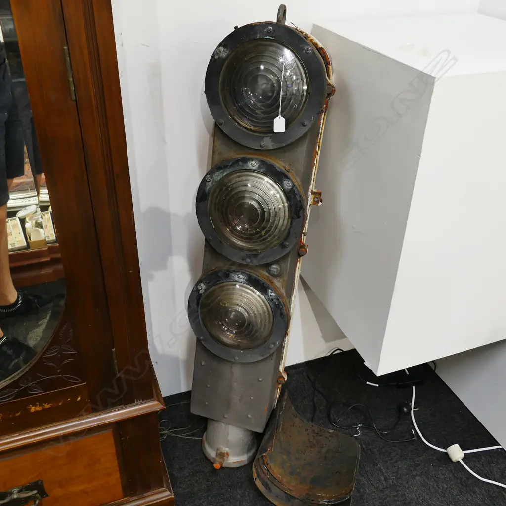 VINTAGE RAILWAY SIGNAL H. 1300MM Image 1++