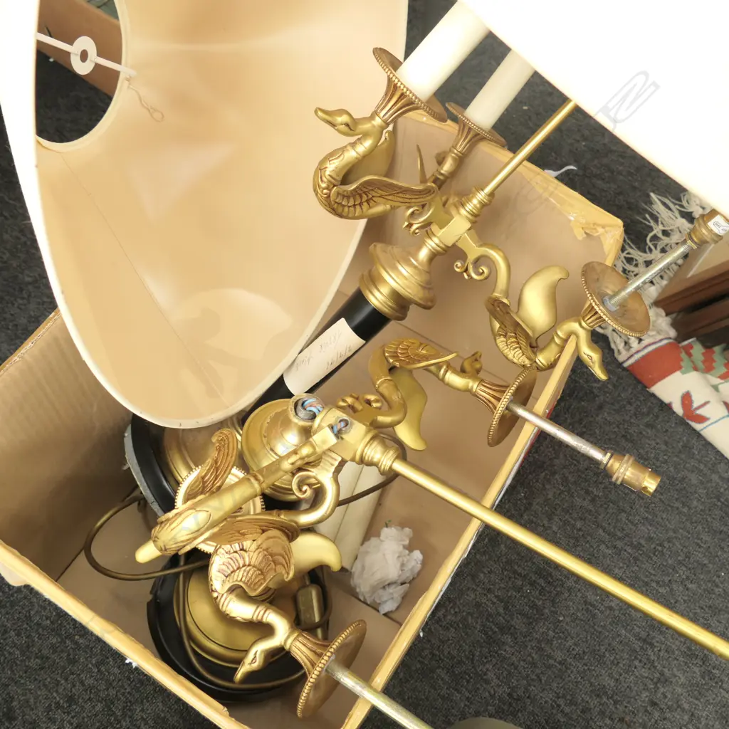 TWO EMPIRE STYLE LAMPS A/F Image 1++