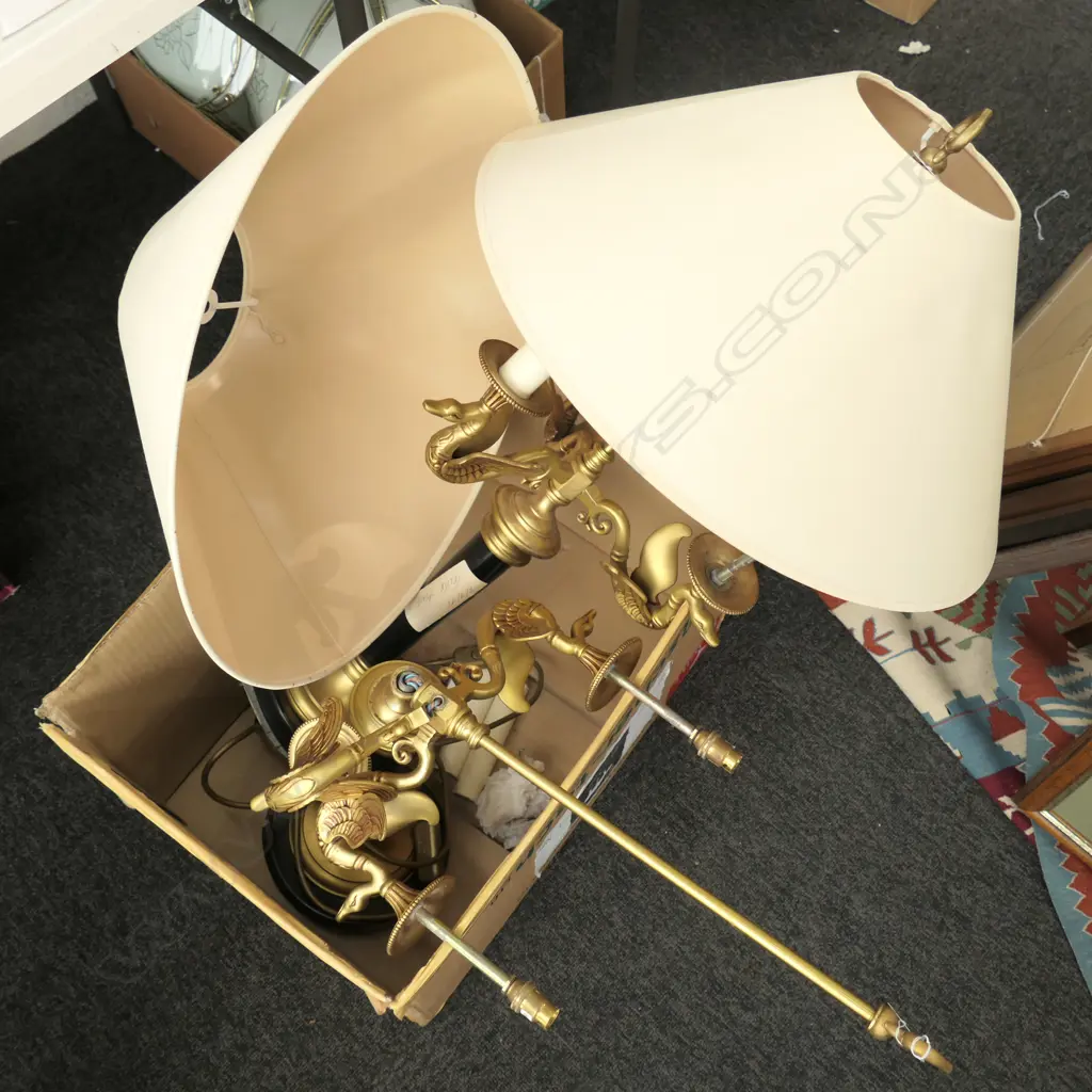 TWO EMPIRE STYLE LAMPS A/F Image 1++