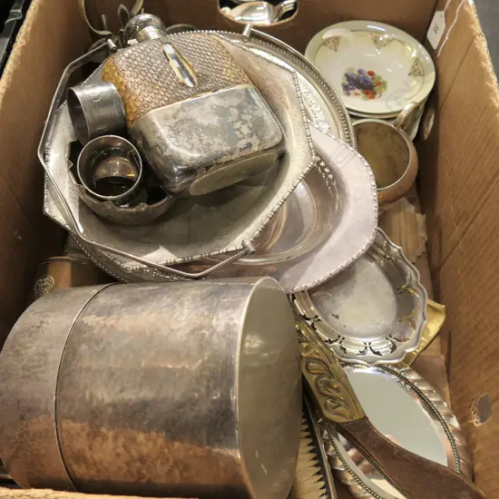 BOX S/PLATE, HIP FLASK, BARREL ETC