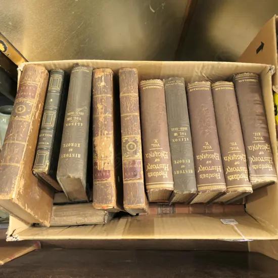 BOX LOT ANTIQUE BOOKS