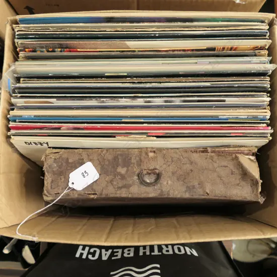 BOX OF RECORDS - HENDRIX / ZEPPELIN / BEATLES ETC
